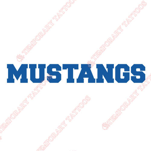 Southern Methodist Mustangs Customize Temporary Tattoos Stickers NO.6299